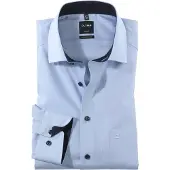 Olymp Businesshemd "Luxor modern fit", Herren, Gr. 44, N-Gr, blau (hellblau), Web, Obermaterial: 100% Baumwolle, modern fit, Hemden Businesshemd, Topseller