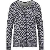 Goldner Print-Shirt "Grafisches Jersey-Shirt mit Rundhals" Bordüre