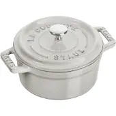 Staub Mini Cocotte, 10 cm Weisser Trüffel rund Gusseisen