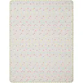 Biederlack Wohndecke "Triomino", grau (grau, rot), B:75cm L:100cm, Baumwolle, Polyacryl, Polyester, Wohndecken, Wohndecke, in drei Größen, Kuscheldecke