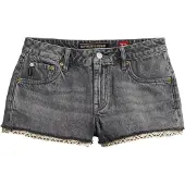 Superdry für Damen. W7110399A Hot Shorts grau (26), Lässig, Baumwolle, Denim