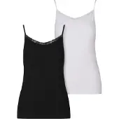 Urban Classics Achseltop "Ladies Basic Tank Top Cotton Lace 2-Pack"