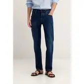Bugatti 5-Pocket-Jeans "Slim Fit", Herren, Gr. 35, Länge 30, blau (396, schwarz indigo), 81% Baumwolle, 11% Lyocell, 6% Polyester, 2% Elasthan, Jeans 5-Pocket-Jeans, italian premium denim fabric
