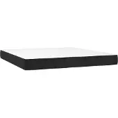 vidaXL Taschenfederkernmatratze Mittel Schwarz 160x210x20 cm Samt