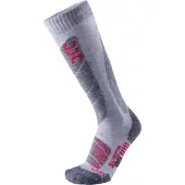 UYN Woman Ski ALL Mountain Socks light grey melange/coral (G725) 41/42