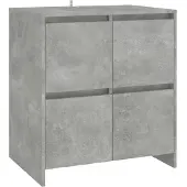 vidaXL 2-tlg. Sideboard Betongrau Holzwerkstoff