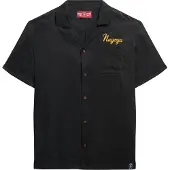 Superdry für Herren. M4010938A Merchant Suika Hemd schwarz (XL), Lässig, Baumwolle, Kurzarm