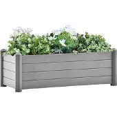 vidaXL Garten-Hochbeet PP Steingrau 100x43x35 cm