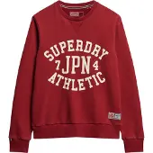 Superdry für Herren. M2013965A Bedrucktes Sweatshirt Athletic burgundy (XXL), Lässig, Baumwolle, Bordeaux