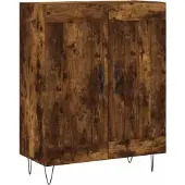 vidaXL Highboard Räuchereiche 69,5x34x180 cm Holzwerkstoff