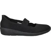 SKECHERS Ballerina "ARYA", Damen, Gr. 36, Textil, schwarz (schwarz unifarben), Schuhe Ballerina, Freizeitschuh, Schlupfschuh mit Handsfree Slip-Ins Funktion, Topseller