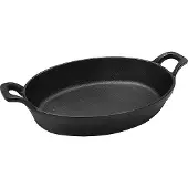 Michelangelo Servierpfanne "PARILLA, Gusseisen", schwarz, B:17cm H:6,5cm L:30cm Ø:30cm, Pfannen, Servierpfanne, backofenfest