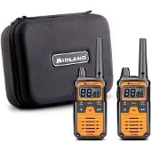 Midland XT70 PRO - Hobby & Work - tragbar - Zwei-Wege Funkgerät - PMR/LPD - 446.00625 - 446.19375 MHz - 101 Kanäle - orange (Packung mit 2)