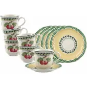 Villeroy & Boch French Garden Fleurence Espressotassen mit Untertassen