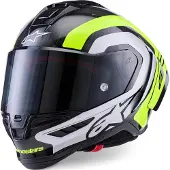 Alpinestars Supertech R10 Arius Carbon Helm, schwarz/weiß/neon-gelb, S (55/56)