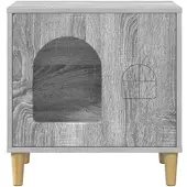 vidaXL Katzenhaus Sonoma-Grau 51 x 30 x 52 cm Holzwerkstoff