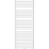 LuxeBath Badheizkörper Sahara, 750x1800 mm, Weiß, gebogen mit Mittelanschluss, ohne Heizstab