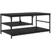 vidaXL Couchtisch Schwarz Eichen-Optik 90 x 49 x 40 cm Holzwerkstoff