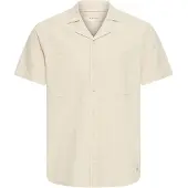 !Solid Kurzarmhemd SOLID "Kurzarmhemd SDNeel", Herren, Gr. L, N-Gr, beige (oatmeal), Obermaterial: 100% Baumwolle CO., Hemden Kurzarmhemd