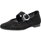 Remonte Riemchenballerina Loafer, Sommerschuh mit Glitzersteine und Klettverschluss