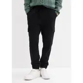 Bonprix Jogginghose aus reiner Baumwolle, weich angerautes Innenmaterial, Loose Fit