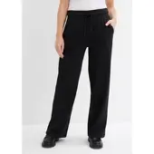 Bonprix Jerseyhose , Damen, Gr. 40/42 (M), N-Gr, schwarz, Jersey, Obermaterial: 100% Baumwolle, loose fit, Hosen Jerseyhose, aus Baumwolle, lockere Passform, weites Bein, Casual Stil