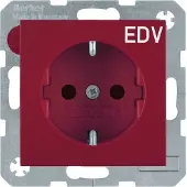 Berker 47238922, Typ F, Rot, Duroplast, IP20, 250 V, 16 A