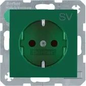 Berker 47238903, Typ F, Grün, Duroplast, IP20, 250 V, 16 A