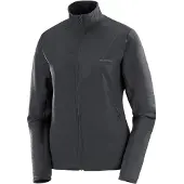 Salomon - Women's Essential Lightwarm Hybrid - Fleecejacke Gr L grau