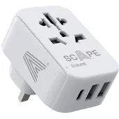 Scape Travel Internationales Uk-usb-a/c-reise-wandladegerät 15w