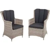 Garden Pleasure Gartensessel "DIJON", grau, B:62cm H:93cm T:70cm, Sessel, Gartensessel