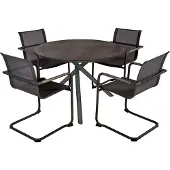 Garden Pleasure Garten-Essgruppe "SOPHIA", grau, Aluminium, Sitzmöbel-Sets, Garten-Essgruppe