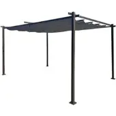 Jet-Line Pavillon Gartenpavillon 3x4m anthrazit Luxor Light UV-Schutz wasserabweisende Überdachung Sonnenschutz für Terrasse Garten