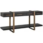 Casa Padrino Luxus Sideboard Schwarz / Antik Messing 180 cm - Luxus Möbel