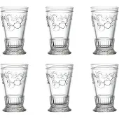 La Rochère Longdrinkglas LA ROCHÈRE FRANCE "Longdrinkgläser Versailles 330 ml 6er Set transparent", bunt (transparent), B:8,5cm H:14cm Ø:8,5cm, Glas, Trinkgefäße, Longdrinkglas, Spülmaschinenfest