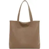 Emily & Noah Shopper "Shopper E&N Eva", Damen, Gr. B/H/T: 39cm x 34cm x 14cm 0, grau (taupe 900), Polyester, Taschen Shopper