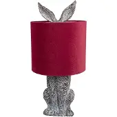 Clayre & Eef Tischlampe Kaninchen Ø 20x43 cm Braun Rot Polyresin