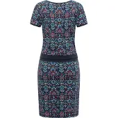 Ragwear Minikleid "Baomi Print YOUMODO" Außentaschen Eingrifftaschen Gemustertes kurzes Sommerkleid mit Taillenkordel
