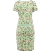 Ragwear Minikleid "Minikleid Baomi Print YOUMODO", Damen, Gr. XS, N-Gr, grün (dusty grün), Obermaterial: 100% Baumwolle CO., Kleider Minikleid