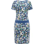 Ragwear Sommerkleid "Sommerkleid Baomi Tropic YOUMODO", Damen, Gr. XL, N-Gr, blau (night blau), Obermaterial: 100% Baumwolle CO., Kleider Sommerkleid