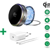 4smarts 541761, Auto, Drinnen, USB, Kabelloses Aufladen, Grau