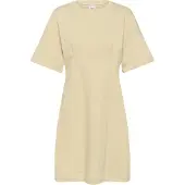 Saint tropez Jerseykleid SAINT TROPEZ "Damen Jerseykleid PauletteSZ", Damen, Gr. XS, N-Gr, braun (braun rice), Obermaterial: 60% Baumwolle CO(Bio). 40% Polyester PES., Kleider Jerseykleid