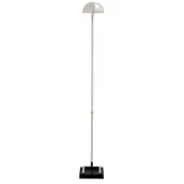 Casa Padrino Luxus Stehleuchte Nickel - Elegante Design Bodenleuchte in Nickel und Schwarz, 131 cm Höhe