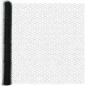 vidaXL Bodenmontierter Sechseckzaun 25 x 1,5 m PVC-beschichteter Stahl