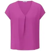 Peter Hahn Bluse V-Ausschnitt pink