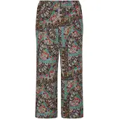 Goldner "Kurzgröße Jerseyhose mit Patchwork-Druck" setliche Eingriffstaschen