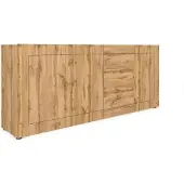 Itamoby Elios Sideboard mit 3 Türen und 3 Schubladen, 200 x 40 x 83,5 cm, Eiche natur
