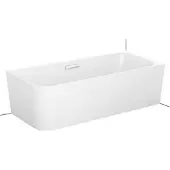 Bette BetteArt V Eck-Badewanne halb freistehend, Ecke rechts, 2-Sitzer, 1850x800x420mm, 3480-000CELHK,Plus, Farbe: Weiß mit Glasur Plus