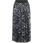 Vila Plisseerock "VINITBAN PRINT SKIRT - NOOS", Damen, Gr. M (38), grau (glacier gray aop:kia), Web, Obermaterial: 96% Polyester, 4% Elasthan, bedruckt, regular fit wadenlang, Röcke Plisseerock