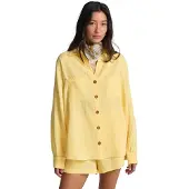 Billabong Langarmshirt "Swell Blouse", Damen, Gr. S, gelb (fresh squeezed), Obermaterial: 100% Baumwolle., Shirts Langarmshirt